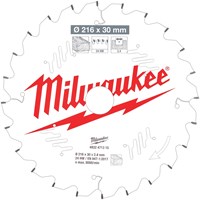 Milwaukee Cirkelzaagblad hout 216 x 30 x 2,4 ATB 24T -5°-2