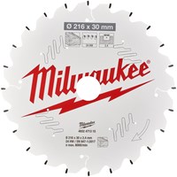 Milwaukee Cirkelzaagblad hout 216 x 30 x 2,4 ATB 24T -5°