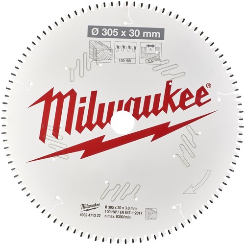Milwaukee Cirkelzaagblad hout 305 x 30 x 3,0 ATB 100T -5¡