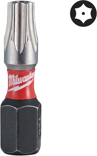 Milwaukee Schroefbit Shockwave TX BO25 Tamper resistant 25mm (2 stuks)