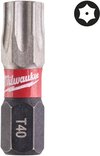 Milwaukee Schroefbit Shockwave TX BO40 Tamper resistant 25mm (2 stuks)