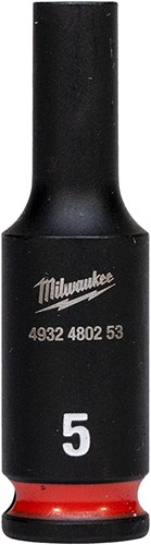 Milwaukee Krachtdop Shockwave 1/4" Lang 5mm