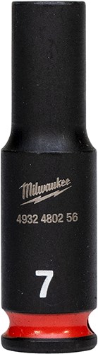 Milwaukee Krachtdop Shockwave 1/4" Lang 7mm