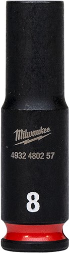 Milwaukee Krachtdop Shockwave 1/4" Lang 8mm