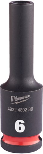 Milwaukee Krachtdop Shockwave 3/8" Lang 6mm