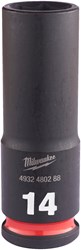 Milwaukee Krachtdop Shockwave 3/8" Lang 14mm