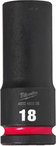 Milwaukee Krachtdop Shockwave 1/2" lang 18mm