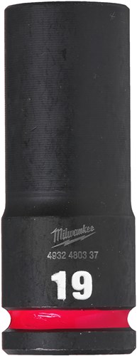 Milwaukee Krachtdop Shockwave 1/2" lang 19mm