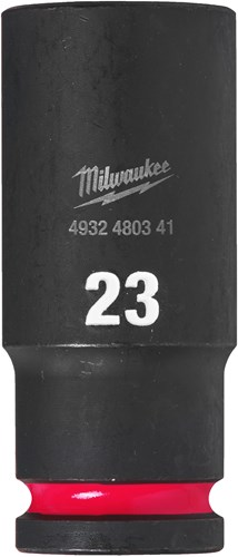 Milwaukee Krachtdop Shockwave 1/2" lang 23mm
