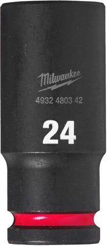Milwaukee Krachtdop Shockwave 1/2" lang 24mm