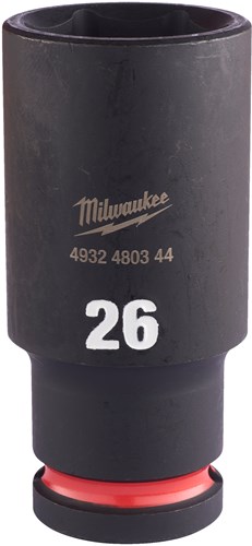 Milwaukee Krachtdop Shockwave 1/2" lang 26mm