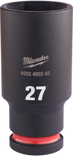 Milwaukee Krachtdop Shockwave 1/2" lang 27mm
