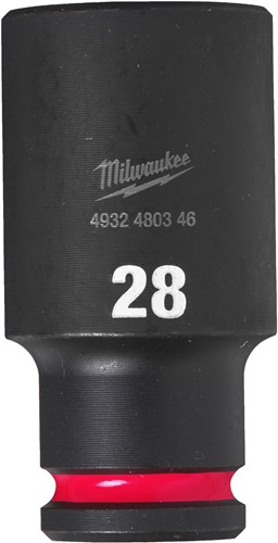 Milwaukee Krachtdop Shockwave 1/2" lang 28mm