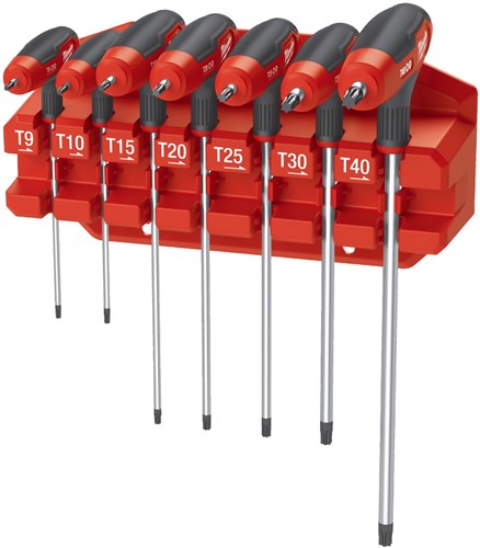 Milwaukee Torx T-sleutelset met comfort grip (7-delig) (T9, T10, T15, T20, T25, T30, T40 + rekje)-2