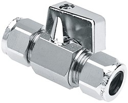 Bonfix Kogelstopkraan Verchroomde knop bediening 15x10mm
