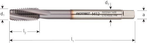 Rotec Machinetap M 24 DIN 371 HSS-E PM TiCN Gecoat (1 Stuks)-2