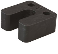 GB Drukplaat 30x70x70mm Zwart Met Sleuf Kunststof