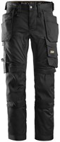 Snickers 6241 AllroundWork Stretch Werkbroek met Holsterpockets Zwart-Zwart 050