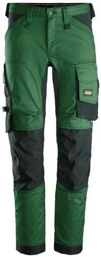 Snickers 6341 AllroundWork Stretch Werkbroek Groen-Zwart 152