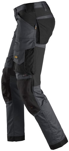 Snickers 6341 AllroundWork Stretch Werkbroek Grijs-Zwart 192-3