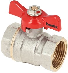 Bonfix Kogelkraan Rode vlindergreep bediening 3/4"x3/4"