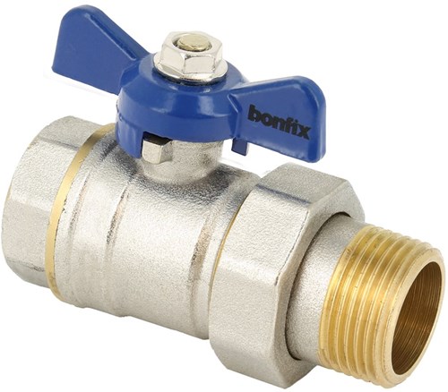 Bonfix Kogelkraan Blauwe vlindergreep bediening 3/4"x3/4"