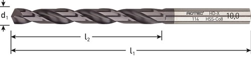 Rotec Metaalboor 19x198mm HSS-Co TiAlN Gold-Line (1)-2