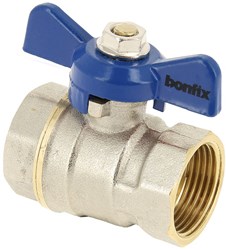 Bonfix Kogelkraan Blauwe vlindergreep bediening 3/4"x3/4" Drukklasse PN25