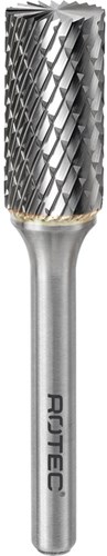 Rotec Stiftfrees 3x14mm HM Cilinder Met Kopvertanding Model B [Z6] Kruisvertanding