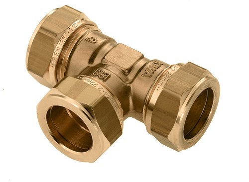 Bonfix Messing T-koppeling 15x15x15mm