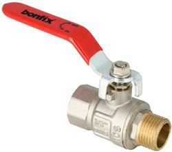 Bonfix Kogelkraan Rode hendel bediening 1"x1" Drukklasse PN40 / PN30