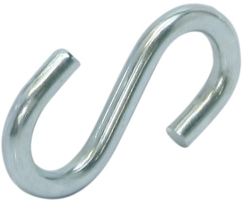 GB S-haak Nr. 25 25x9mm Ø2,3mm Verzinkt