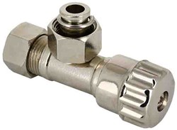 Bonfix Verchroomde Hoekstopkraan met rozet 3/8"x12mm