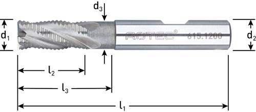 Rotec Ruwfrees 18x32mm HSS-E Kort Weldon (1 Stuks)-2