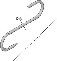GB Vleeshaak 100mm Ø4,4mm RVS A2-2