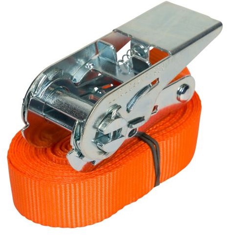 Konvox Spanband Met Ratel 5 Mtr. Oranje 800 Kg.