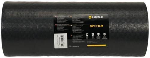Pandser Waterkerende DPC Folie 50cm x 30 Mtr. Zwart 300µm