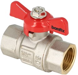 Bonfix Kogelkraan Rode vlindergreep bediening 1/2"x1/2"