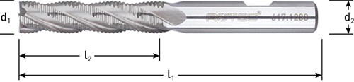 Rotec Ruwfrees 8x38mm HSS-E Lang Weldon (1 Stuks)-2