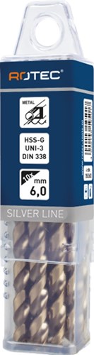 Rotec Metaalboor 10x133mm HSS-G UNI-3 (5 Stuks)-3