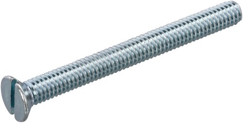 Metaalschroef M6x20mm Verzinkt Sleuf DIN 963 (200)