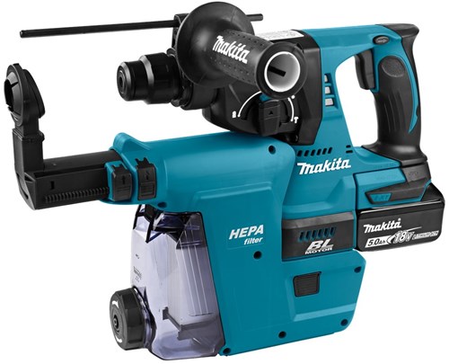 Makita DHR242RTJW 18 V Combihamer Met Stofafzuiging (2x 5,0Ah in Mbox)