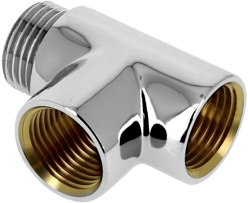Bonfix Verchroomd T-stuk 1/2"x1/2"x1/2"