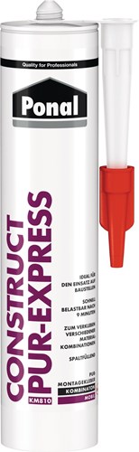 Ponal Construct PUR-Express Montagelijm D4 Parelwit 440 Gram
