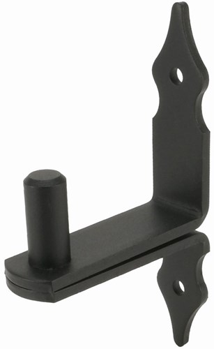 GB Verhoogde Plaatduim Ø16x35x70mm Rustica Zwart Gecoat