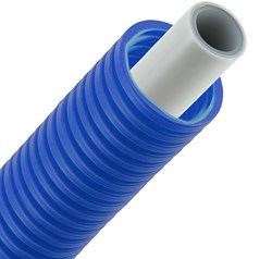 Bonfix Alu-pers Systeembuis Met Blauwe Mantel 16x2,0mm (Op 50 Meter Rol)