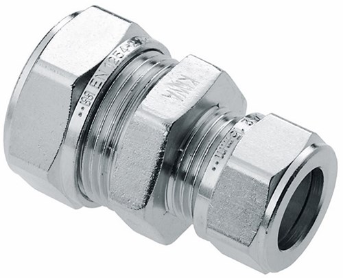 Bonfix Vernikkelde Overschuifkoppeling 15x10mm