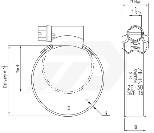 ABA Original Slangklem 104-138mm Verzinkt-3