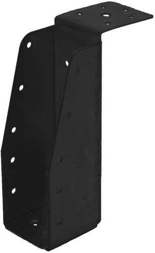 GB Balkdrager 75x225mm Met Lange Lip Zwart Gecoat
