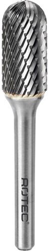 Rotec Stiftfrees 6x80mm VHM Cilindervorm Met Ronde Kop Model C [Z6] Kruisvertanding